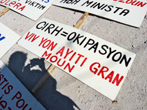 Anti-Interim Haiti Reconstruction Commission Signs